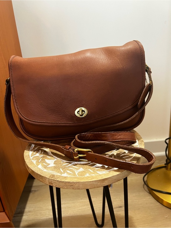 Coach Handbags - Vintage Coach City Bag Classic Brown Leather Crossbody Bag # 9790
